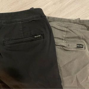 3 Pairs of Hollister Extreme Skinny Chino Pants - 34x32 Light Grey, Blue, Black